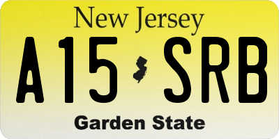 NJ license plate A15SRB