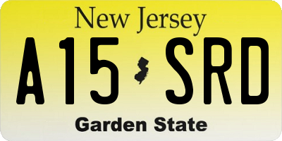 NJ license plate A15SRD