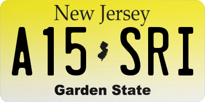 NJ license plate A15SRI