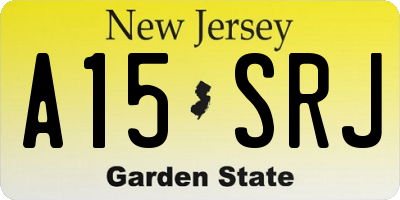 NJ license plate A15SRJ