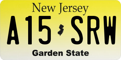 NJ license plate A15SRW