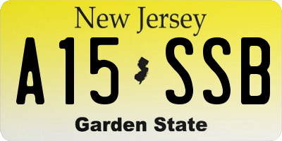 NJ license plate A15SSB