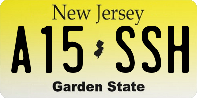 NJ license plate A15SSH