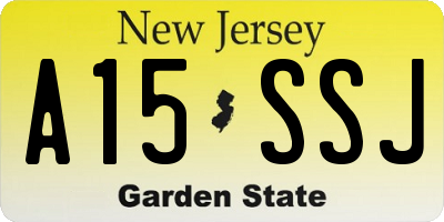 NJ license plate A15SSJ