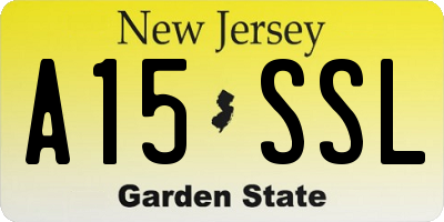 NJ license plate A15SSL