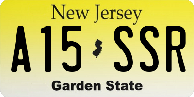 NJ license plate A15SSR