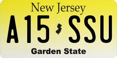 NJ license plate A15SSU