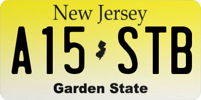 NJ license plate A15STB