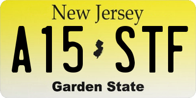 NJ license plate A15STF