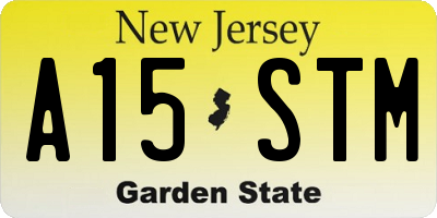 NJ license plate A15STM