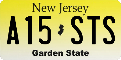 NJ license plate A15STS