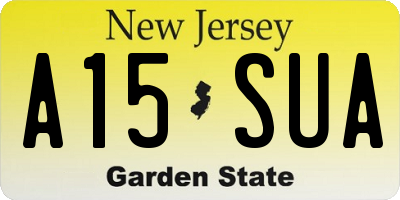 NJ license plate A15SUA