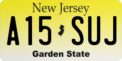 NJ license plate A15SUJ