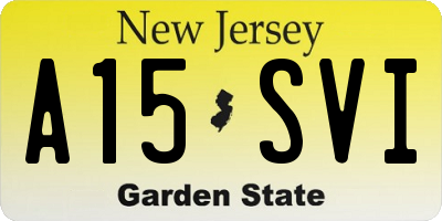 NJ license plate A15SVI