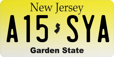 NJ license plate A15SYA