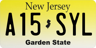NJ license plate A15SYL