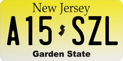 NJ license plate A15SZL