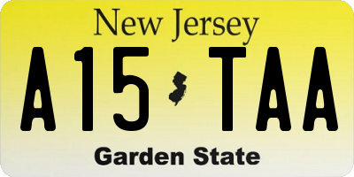 NJ license plate A15TAA