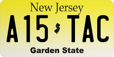 NJ license plate A15TAC
