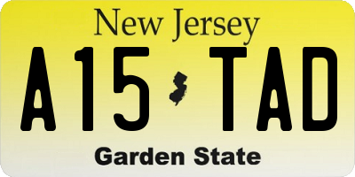NJ license plate A15TAD