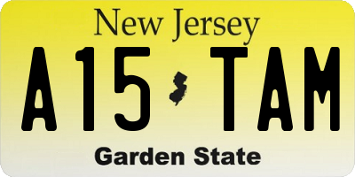 NJ license plate A15TAM