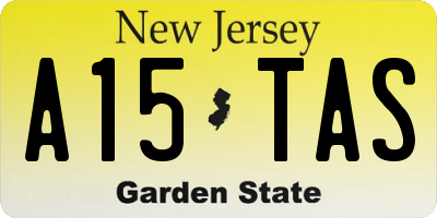 NJ license plate A15TAS