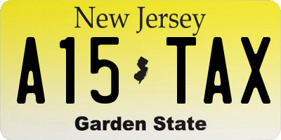 NJ license plate A15TAX