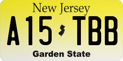 NJ license plate A15TBB
