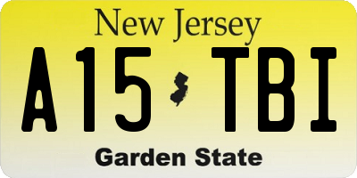 NJ license plate A15TBI