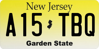 NJ license plate A15TBQ