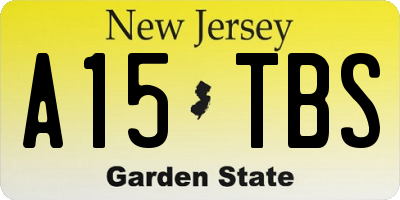 NJ license plate A15TBS