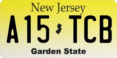 NJ license plate A15TCB