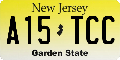 NJ license plate A15TCC