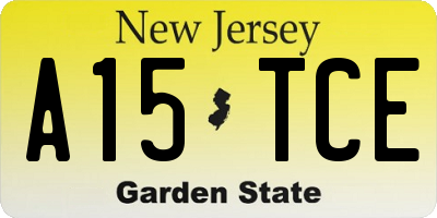 NJ license plate A15TCE