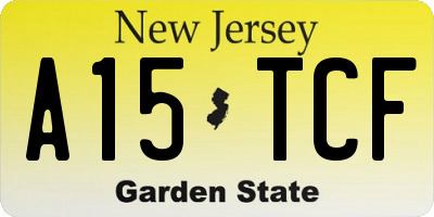 NJ license plate A15TCF