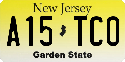 NJ license plate A15TCO