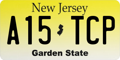 NJ license plate A15TCP