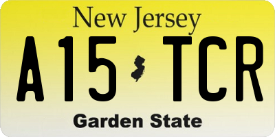 NJ license plate A15TCR