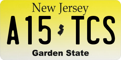 NJ license plate A15TCS