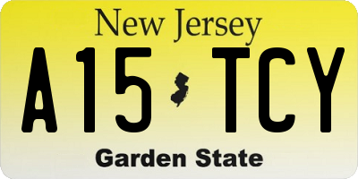 NJ license plate A15TCY