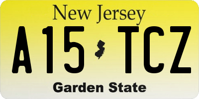 NJ license plate A15TCZ