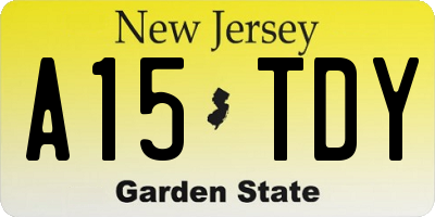 NJ license plate A15TDY