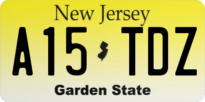 NJ license plate A15TDZ