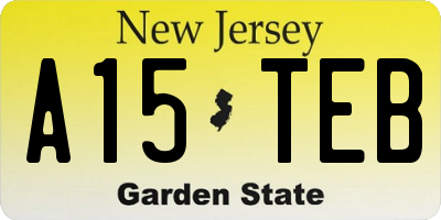 NJ license plate A15TEB