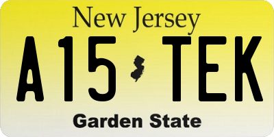 NJ license plate A15TEK