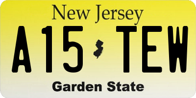 NJ license plate A15TEW