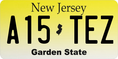NJ license plate A15TEZ