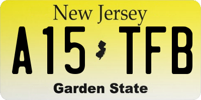 NJ license plate A15TFB