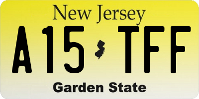 NJ license plate A15TFF