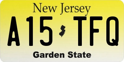 NJ license plate A15TFQ